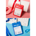 Identyfikator etui na kartę ze smyczą CZERWONY