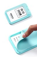 Identyfikator etui na kartę ze smyczą BIAŁY