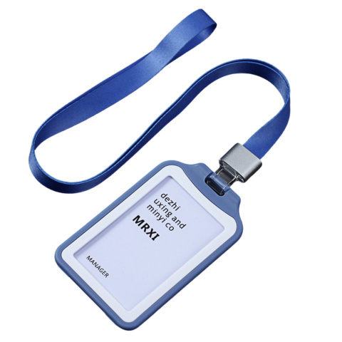 Identyfikator etui na kartę ze smyczą NIEBIESKI Identyfikator etui na kartę ze smyczą NIEBIESKI