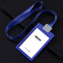 Identyfikator etui na kartę ze smyczą NIEBIESKI
