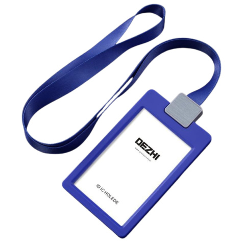 Identyfikator etui na kartę ze smyczą NIEBIESKI Identyfikator etui na kartę ze smyczą NIEBIESKI