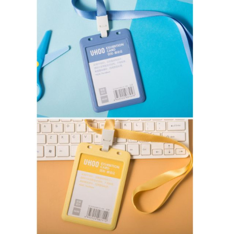 Identyfikator etui na kartę ze smyczą ŻÓŁTY Identyfikator etui na kartę ze smyczą ŻÓŁTY