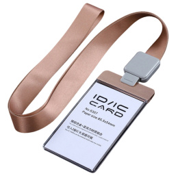 Identyfikator etui na kartę ze smyczą wysuwaną ROSE GOLD